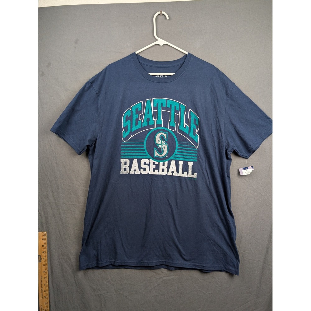 Seattle Mariners Baseball Navy Blue T-Shirt CSA Mens 2XL Graphic Tee